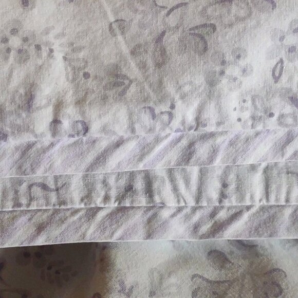 Pottery Barn Floral Duvet Cover Full Queen 2 Standard Shams Cotton 3 pc Lavender - Picture 10 of 12